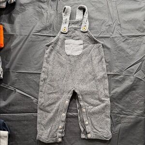Cozy Gray Kids Overalls with Pocket